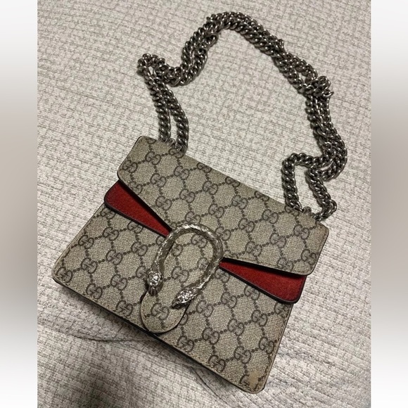 Gucci Handbags - Gucci Beige and Red Women's Bag